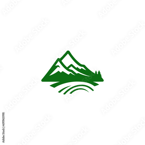山をシンボリックに用いたロゴのベクター画像