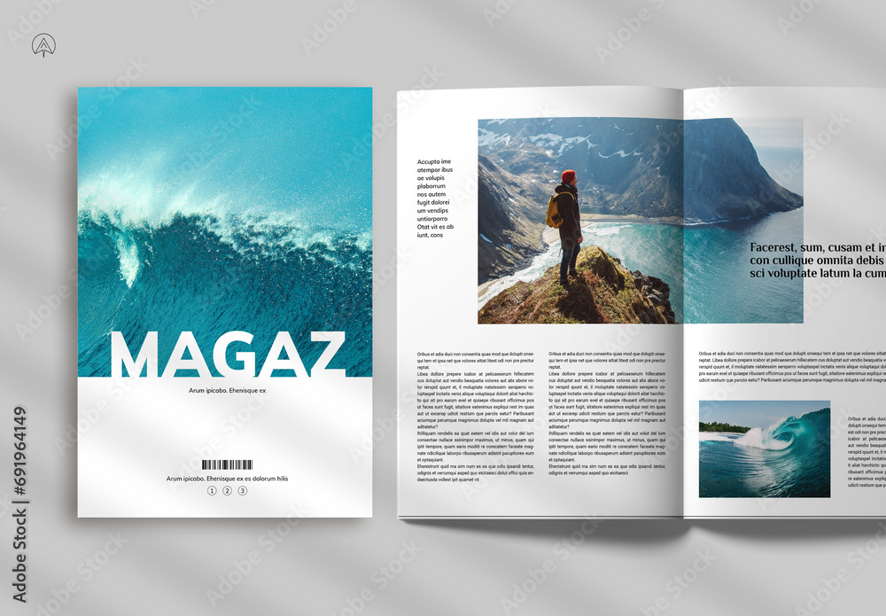 Minimal Magazine Template Stock Template | Adobe Stock