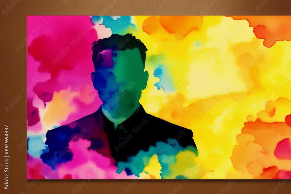 Father’s Day postcard. Father’s Day background. Watercolor paint. Copy space. Generative AI Father’s Day postcard. Father’s Day background. Watercolor paint. Copy space. Generative AI