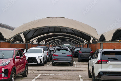 car parking at the atocha station in madrid spain cars passenger