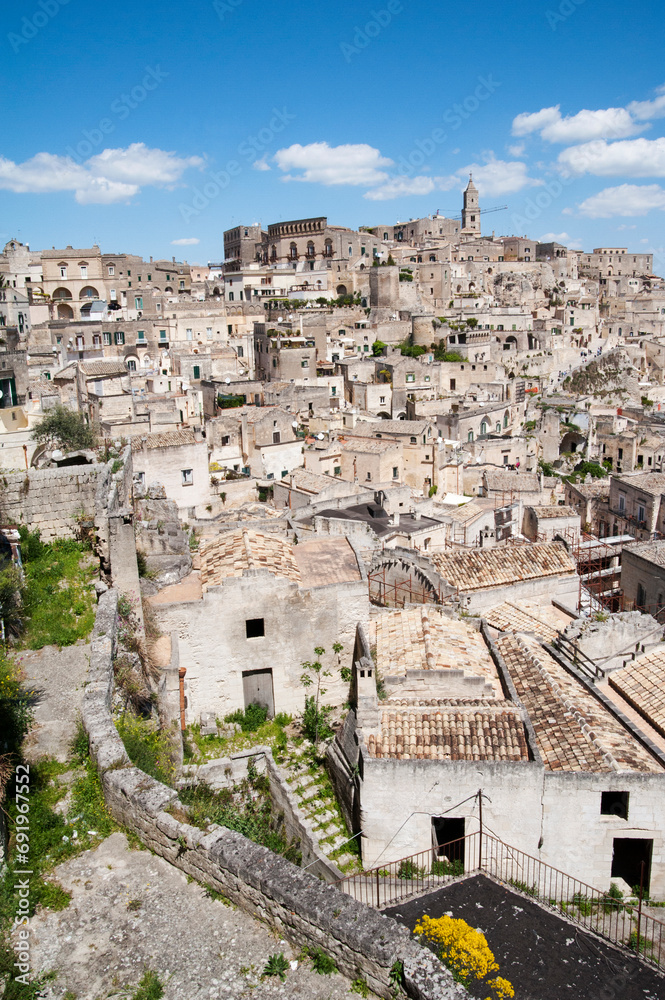 Panoramic view of Matera (Vertical). Basilicata , Italy