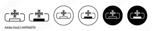 AC unit icon. air conditioner home office appliance equipment to cool the house with hot and cold air unit symbol logo. portable split ac wall conditioner technology vector sign 