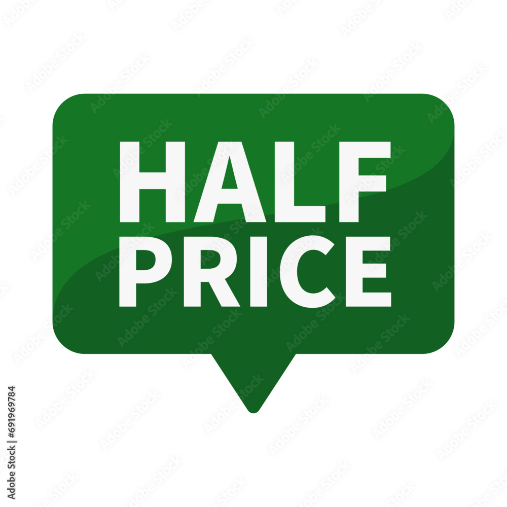 Half Price In Green Rectangle Shape For Advertisement Sale Business Marketing Information Social Media
Half Price In Green Rectangle Shape For Advertisement Sale Business Marketing Information Social Media