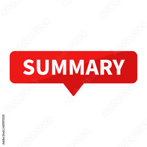 Summary In Red Rectangle Shape For Result Detail Information Announcement Business Social Media Marketing
