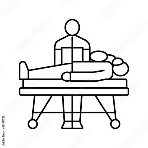 resuscitation efforts line icon vector. resuscitation efforts sign. isolated contour symbol black illustration