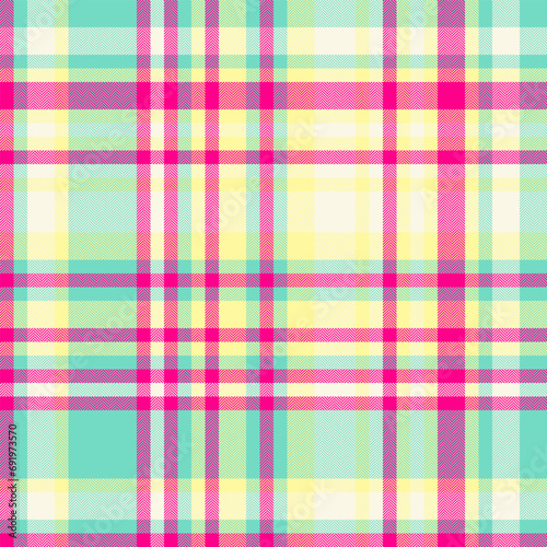 Vector texture tartan of seamless textile background with a fabric check plaid pattern.