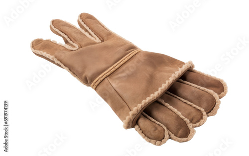 Fur-Lined Gloves On Isolated Background