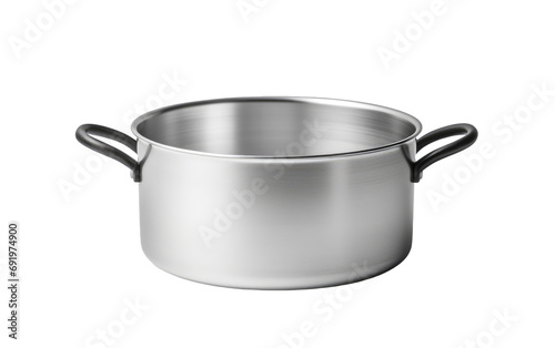 Big Size Steel Frying Pan on White or PNG Transparent Background.