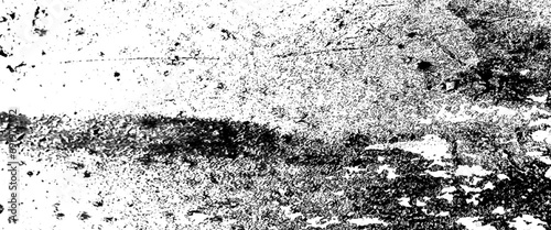 Vector black and white grunge texture with black ink, abstract grunge surface texture background.