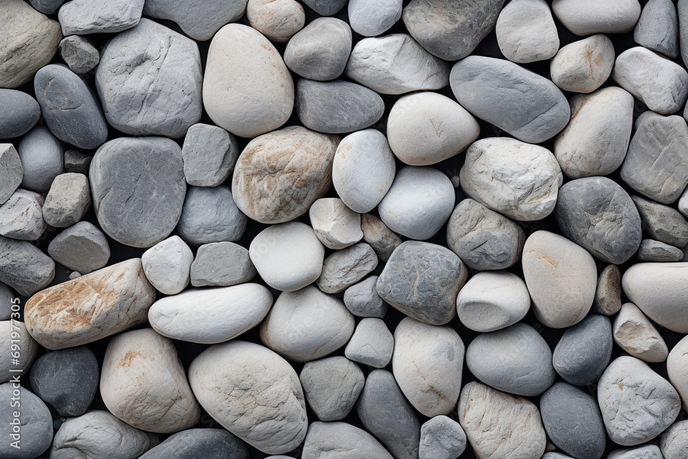 a close up of a bunch of rocks with a brown spot in the middle of one of the pebbles. a close up of a bunch of rocks with a brown spot in the middle of one of the pebbles.