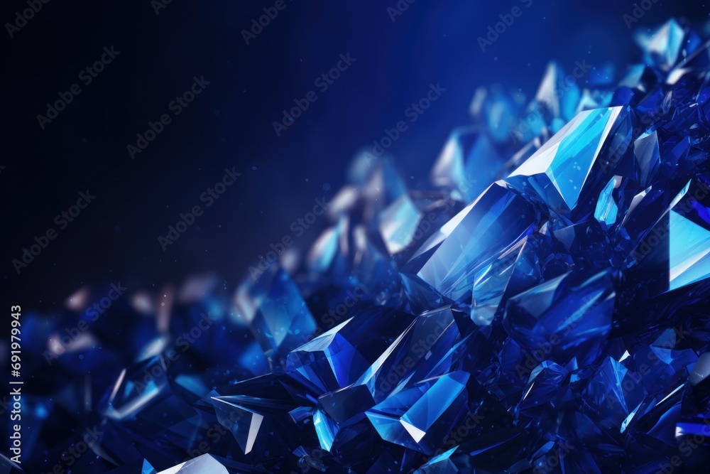 a bunch of blue glass cubes on a black background with a blurry light coming from the top of one of them. a bunch of blue glass cubes on a black background with a blurry light coming from the top of one of them.