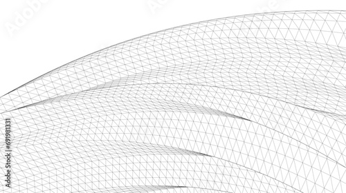 abstract architecture vector 3d drawing