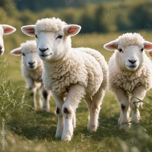 Obraz na płótnie sheep in the field