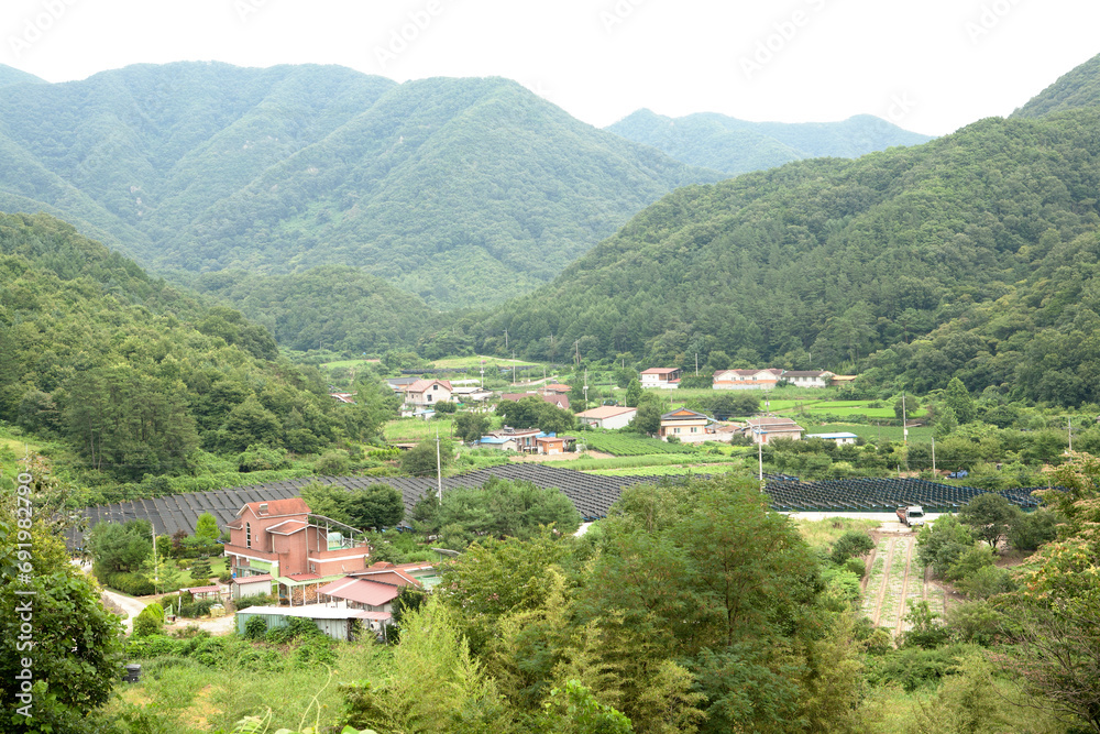 mountain village scenery