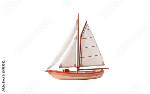 Toy Sailing Boat On Transparent PNG