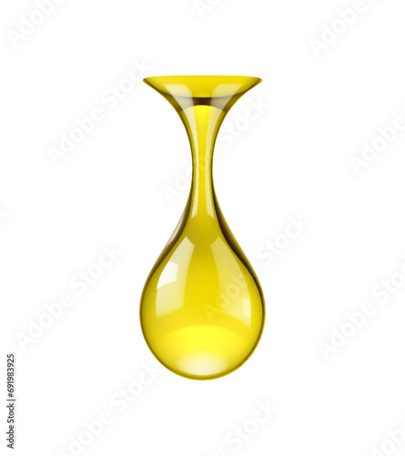 Olive oil falling realistic drop. Transparent essence oil falling drop, pure gasoline fuel realistic droplet, skin or hair care natural cosmetics serum or honey isolated 3d vector falling drip