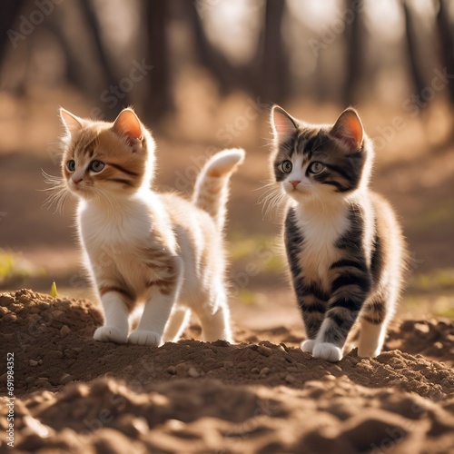 Obraz na płótnie Cats in a hurry