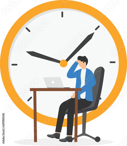After hours worker, working late overtime or a career that works in different time concepts.

