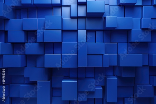  a bunch of blue cubes that are in the shape of an abstract wallpaper or a background that looks like something out of space.