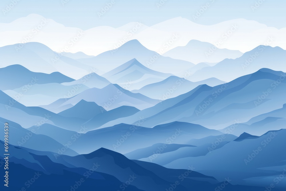 Abstract landscape composed of halftone mountains and valleys, Generative AI
