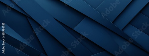 Abstract texture dark blue background banner panorama long with 3d geometric triangular gradient shapes for website, business, print design template metallic metal paper pattern illustration wall photo