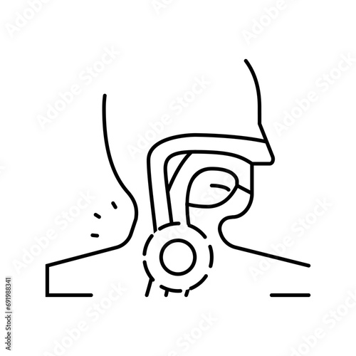esophageal disorders gastroenterologist line icon vector. esophageal disorders gastroenterologist sign. isolated contour symbol black illustration