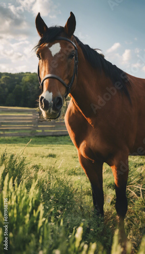 Equestrian Elegance The Majestic Beauty of Horses in Farm Life © Patryk