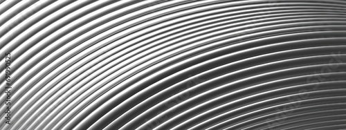 Wallpaper Mural Silver, dark gray metal wavy band Luxurious, calm, elegant and modern 3D Rendering abstract background Torontodigital.ca