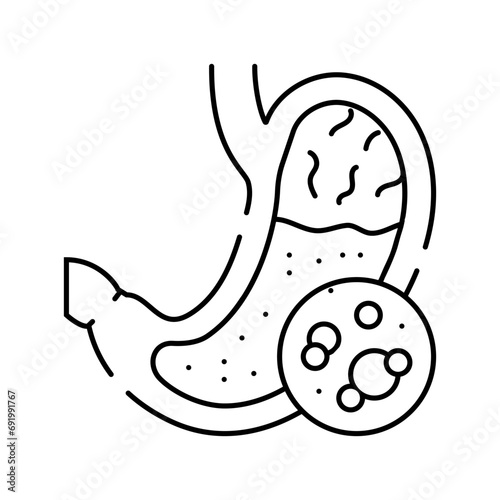 digestive enzymes gastroenterologist line icon vector. digestive enzymes gastroenterologist sign. isolated contour symbol black illustration