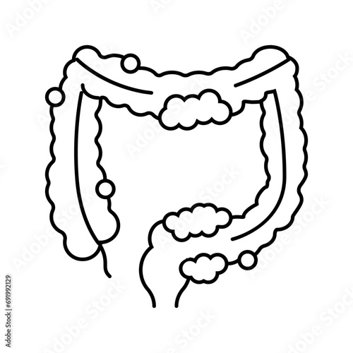 crohn disease gastroenterologist line icon vector. crohn disease gastroenterologist sign. isolated contour symbol black illustration