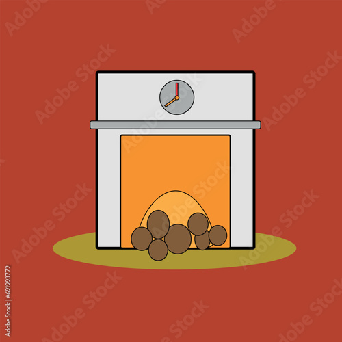 illustration of a heater room
