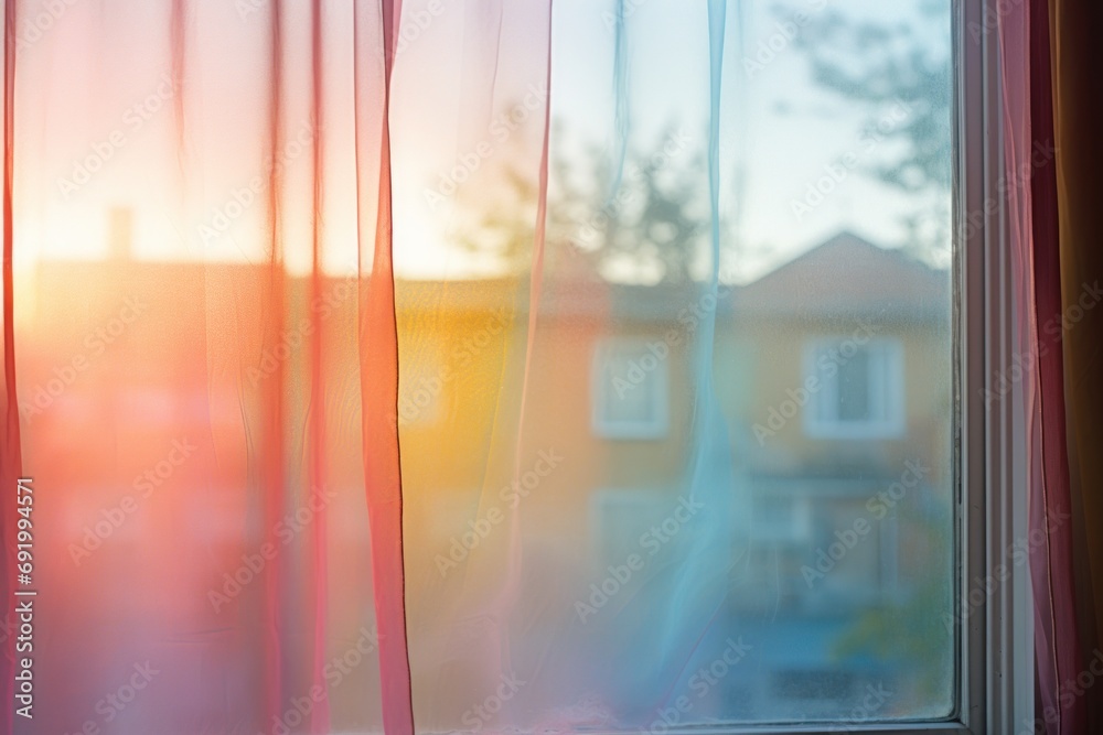 a close up of a window with a house in the back ground and a house in the back ground in the background. a close up of a window with a house in the back ground and a house in the back ground in the background.