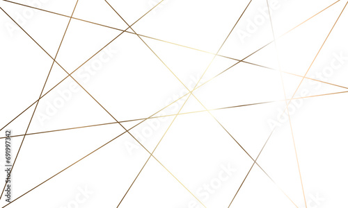 Abstract luxury golden geometric random chaotic lines with many squares and triangles shape background. 
