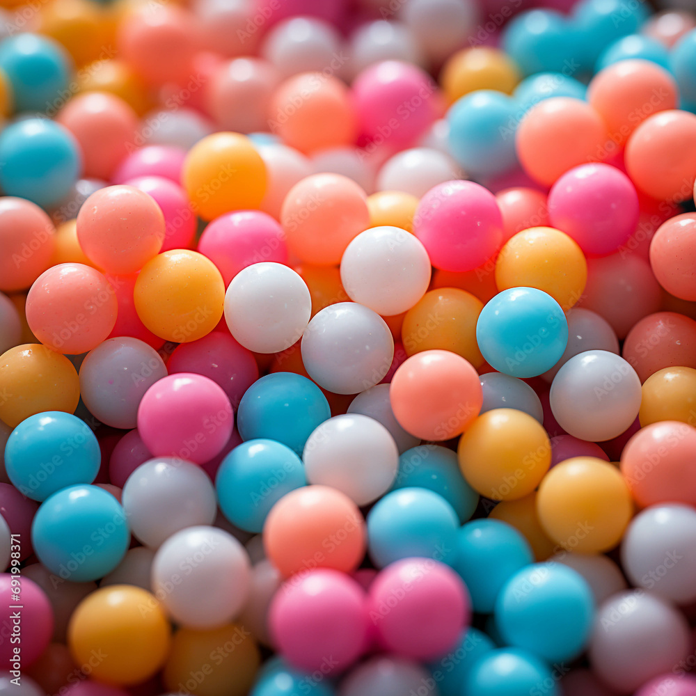 There were piles of colorful beads.