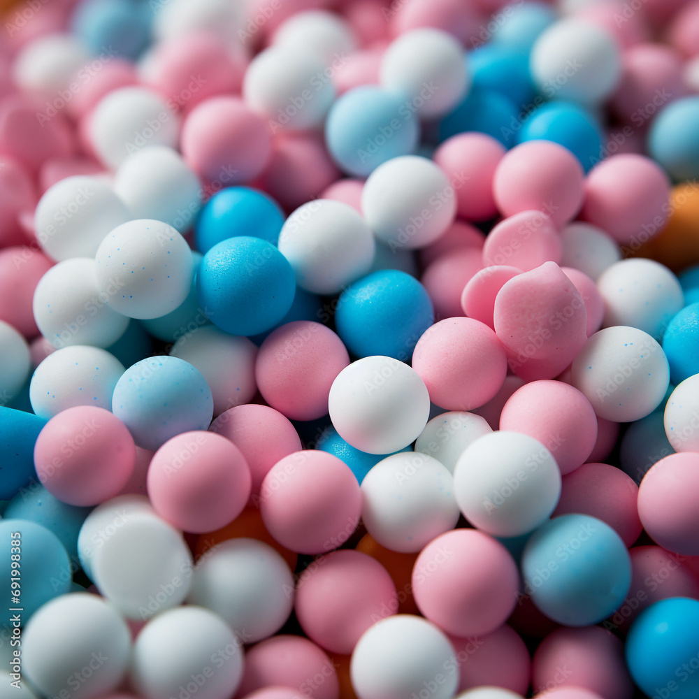 There were piles of colorful beads. There were piles of colorful beads.
