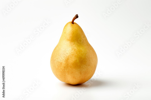 Juicy yellow pear isolated on a white background