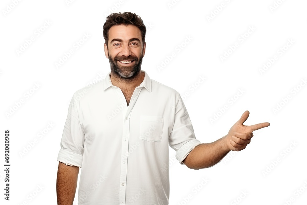 portrait of a man pointing portrait of a man pointing