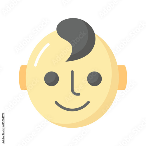 Look at this beautifully designed icon of newborn baby, happy baby vector