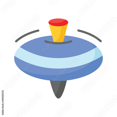 Spinning top vector design in modern design style, ready to use humming top icon