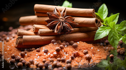 close up of cinnamon sticks