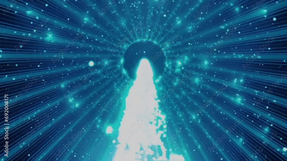 Blue lights bokeh effect animation 