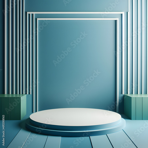 room with curtains and spotlights