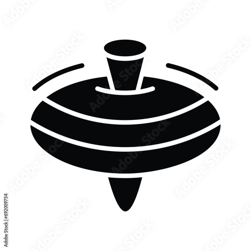 Spinning top vector design in modern design style, ready to use humming top icon