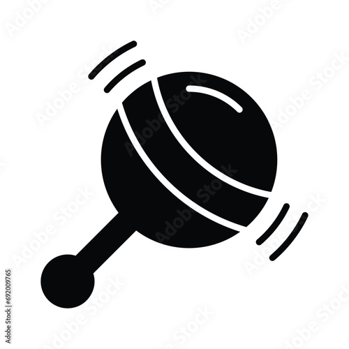 Check this carefully designed icon of baby rattle in trendy style, customizable vector