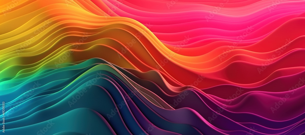 colorful wave pattern, gradation 38