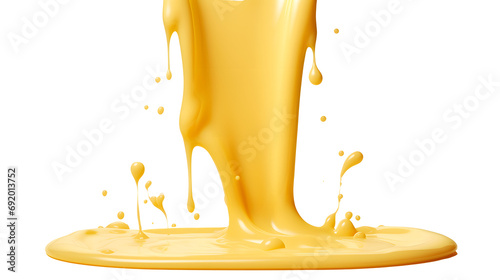 Melting cheese runs from top to bottom golden yellow