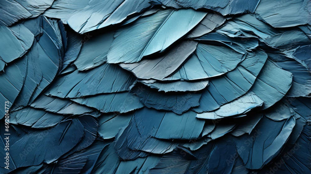 A mesmerizing display of intricate patterns and vivid hues in a natural abstract, capturing the delicate beauty of blue feathers A mesmerizing display of intricate patterns and vivid hues in a natural abstract, capturing the delicate beauty of blue feathers