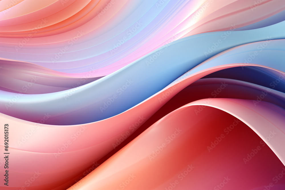 Fototapeta premium Abstract colorful levitating paper sheets, Fashion wallpaper, Pastel Colorful holographic Swatches Background