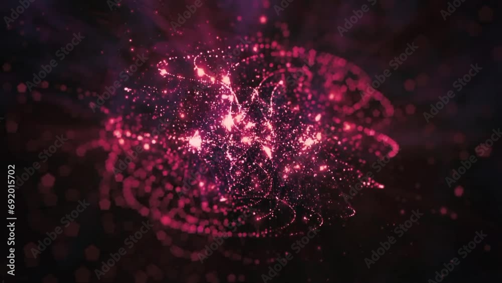 red particles blinking animations background