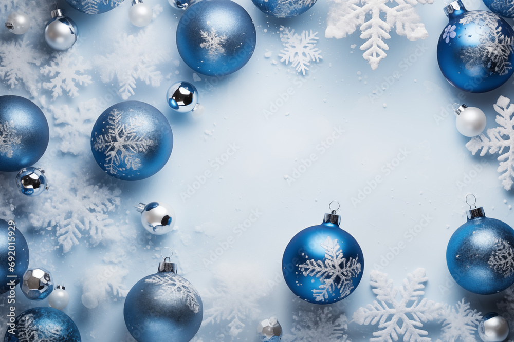 Frostiger Weihnachtsschmuck mit Platz für Text 